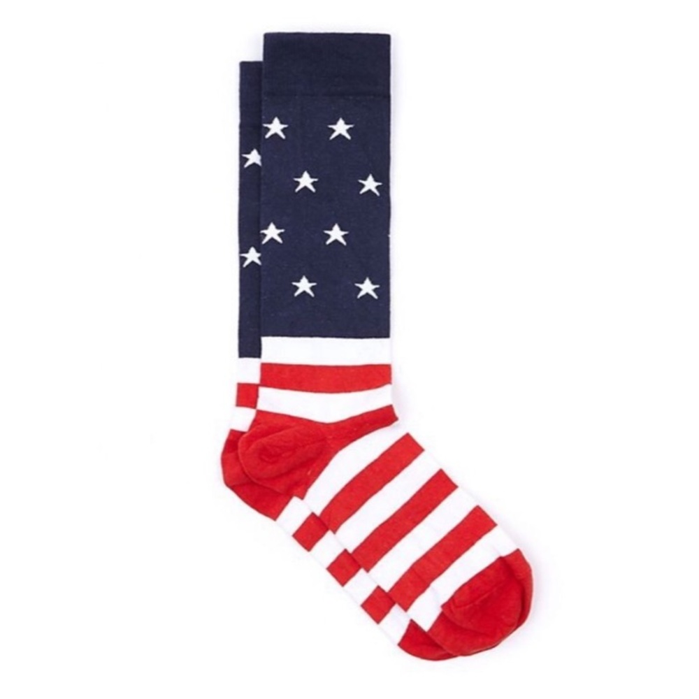 NWOT American Apparel Stars & Stripes Calf Socks